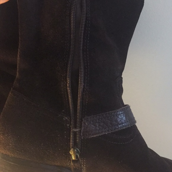 Franco Sarto Brown OTK Suede Boots - Picture 2 of 8